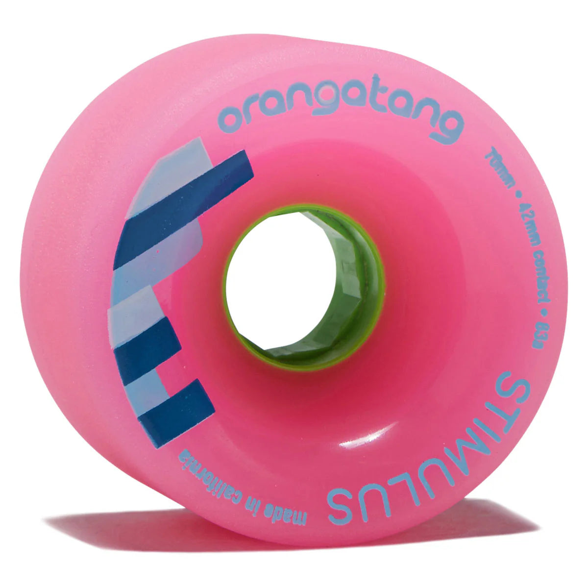 Orangatang Stimulus 70mm 83a Pink Longboard Wheel