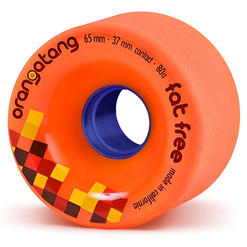 Orangatang Fat Free 65mm 80a Orange Longboard Wheel