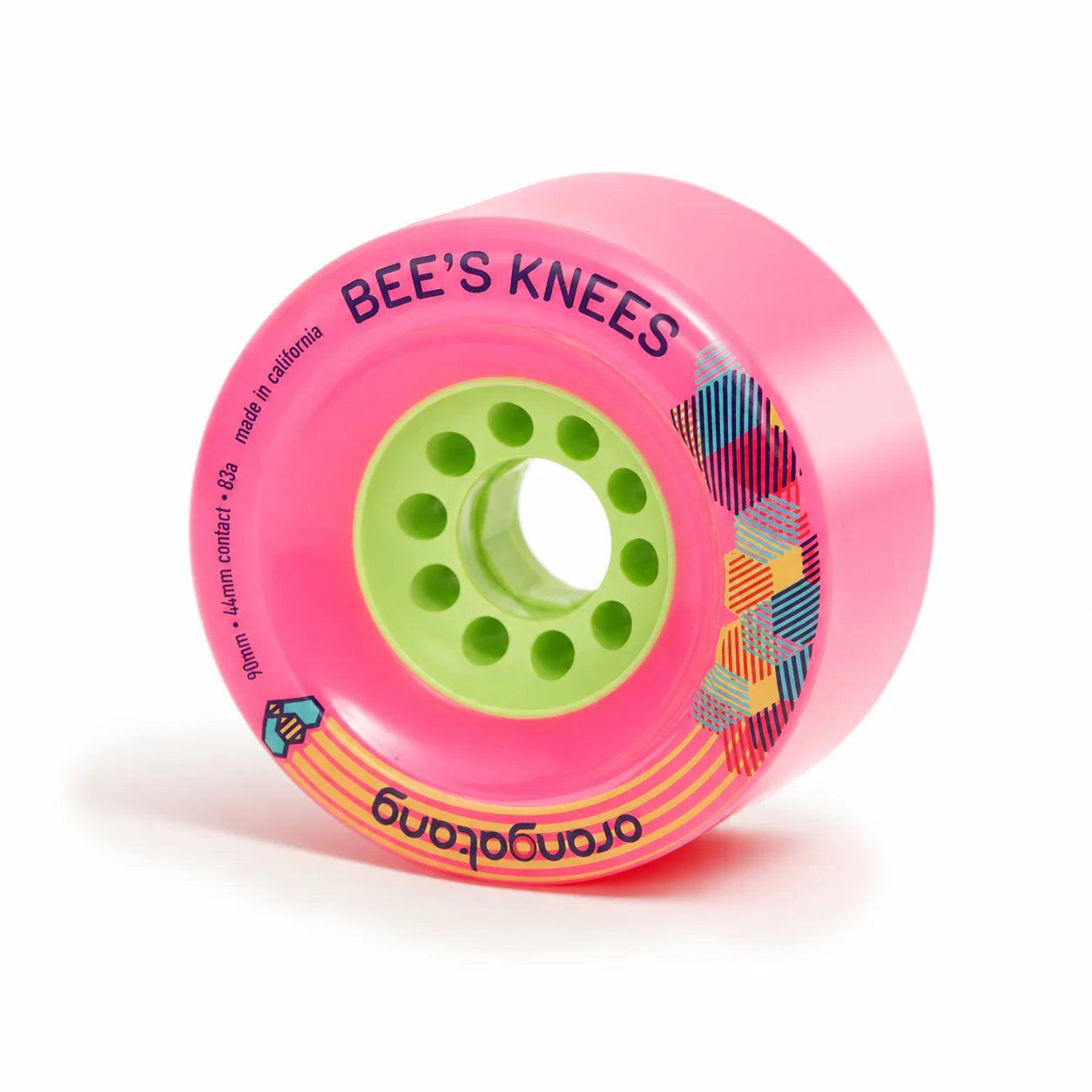 Orangatang Bees Knees 90mm 83a Pink Longboard Wheel