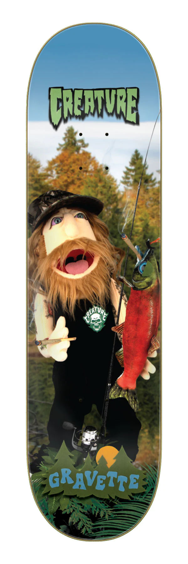 Santa Cruz Gravette Fuzzy Creature Fiends Pro 8.3 Skateboard Deck