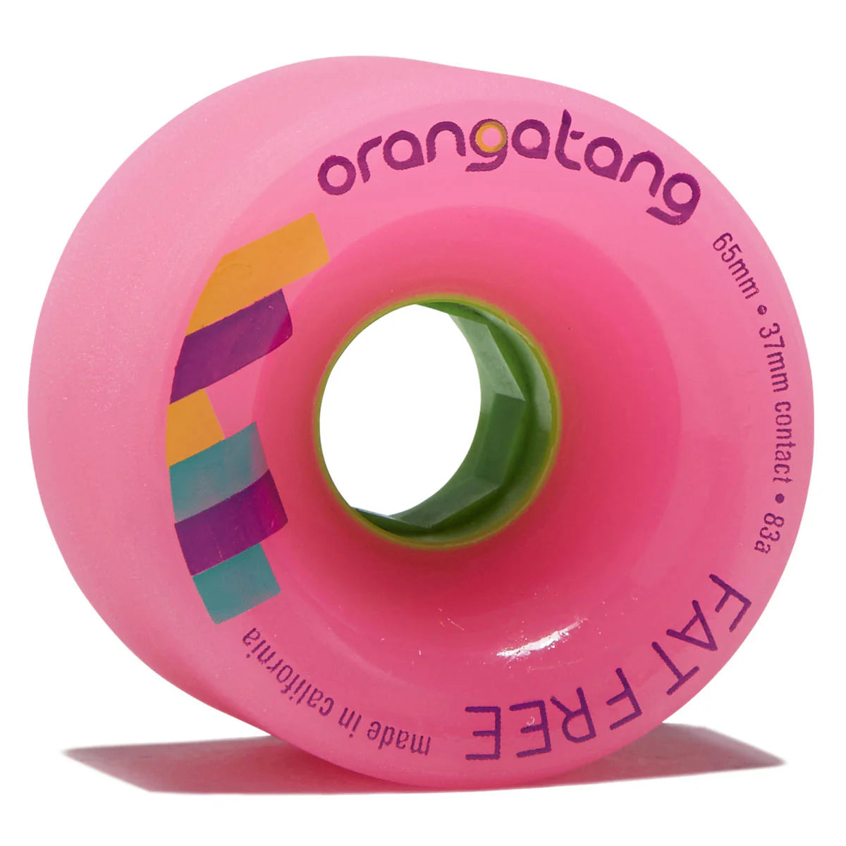 Orangatang Fat Free 65mm 83a Pink Longboard Wheel