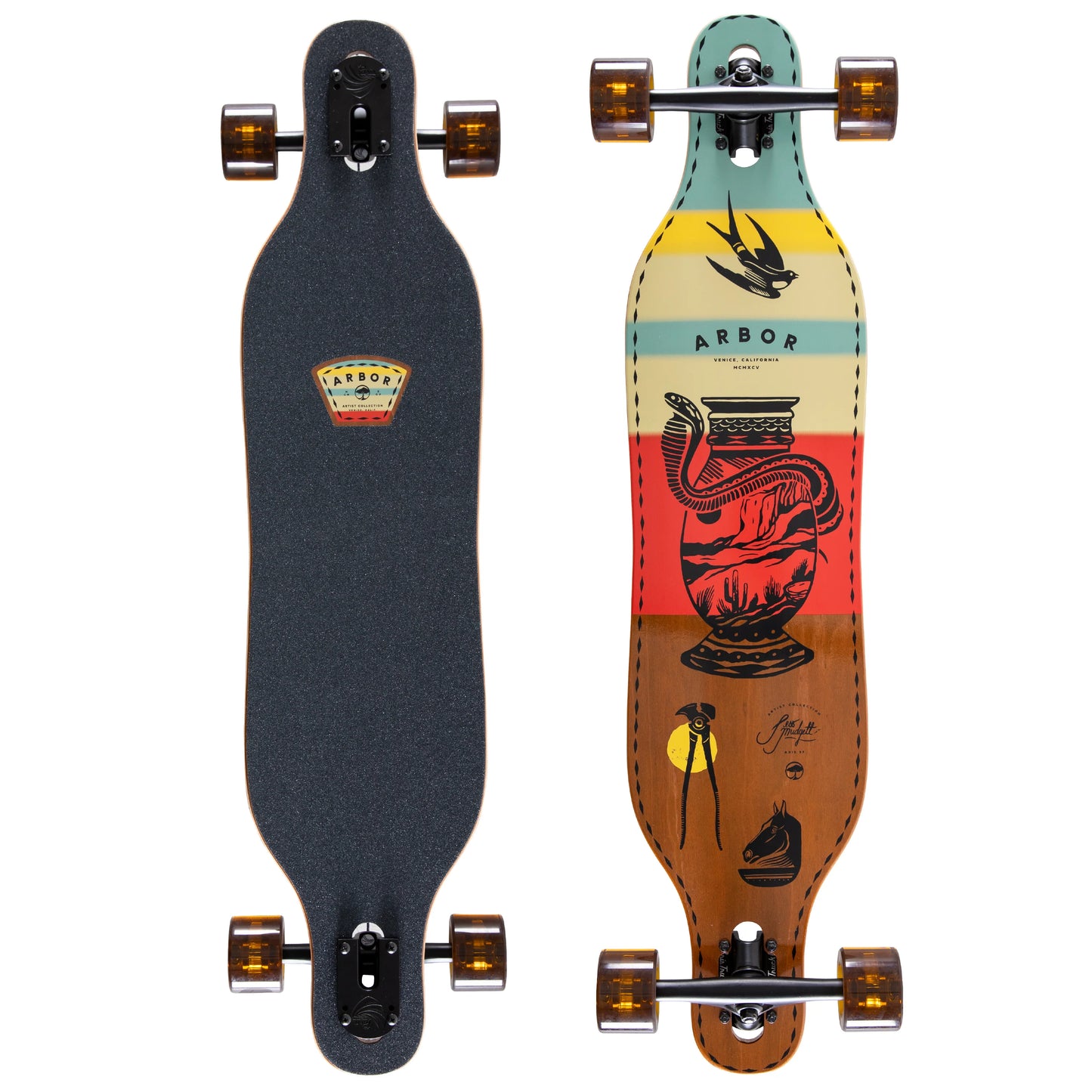 Arbor Skate Artist Jess Mudgett Axis 37 Performance Complete Longboard