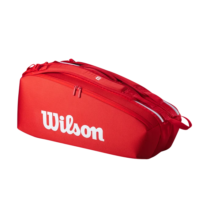Wilson Super Tour Wilson Red 6Pk Tennis Bag