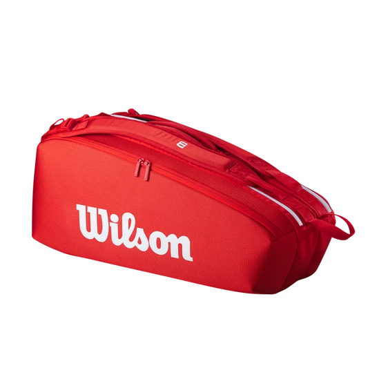 Wilson Super Tour Wilson Red 6Pk Tennis Bag