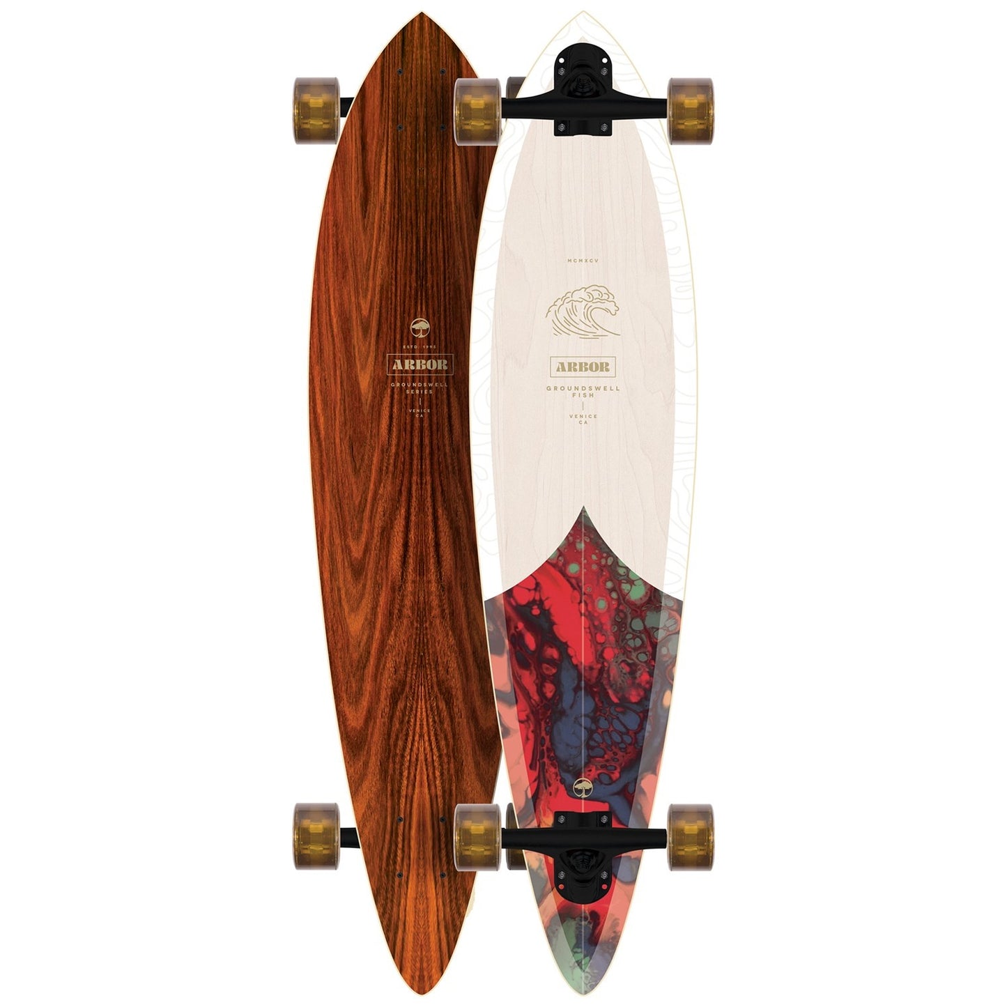 Arbor Fish Groundswell Red Complete Longboard