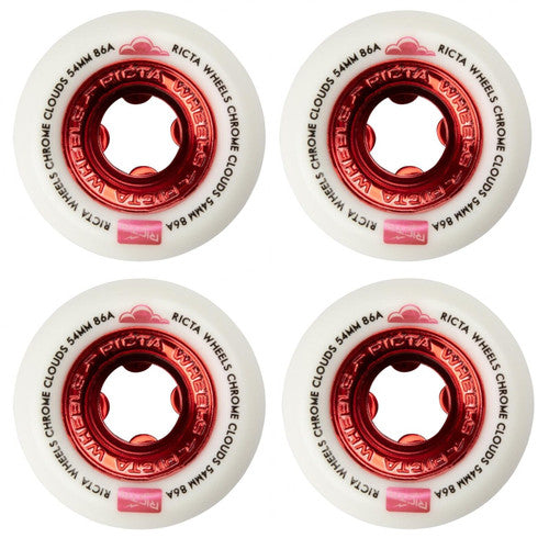 Ricta Wheels Chrome Clouds Red 54/86 Skateboard Wheels